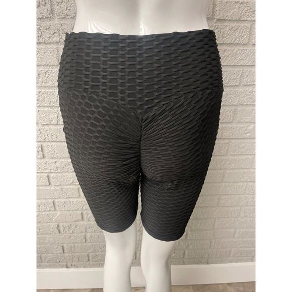 Hy-Impact Peach Contour Sports Black Textured Bicycle Short Size L - Picture 4 of 9